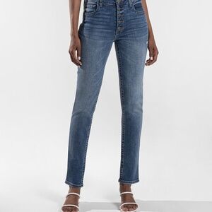 Kut from the Kloth Stevie High Rise Straight Leg Size 1212 / Fire W/Medium Base